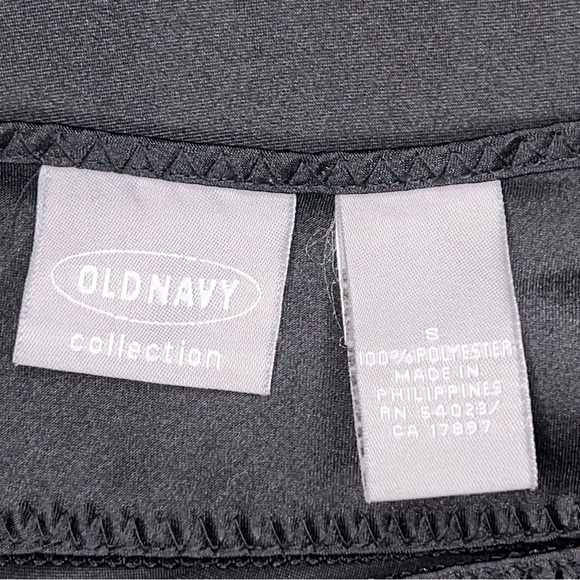 Y2K Era Small Old Navy Black Satin Slip Dress Cowl Neckline Goth Pinup Vintage - Picture 14 of 16